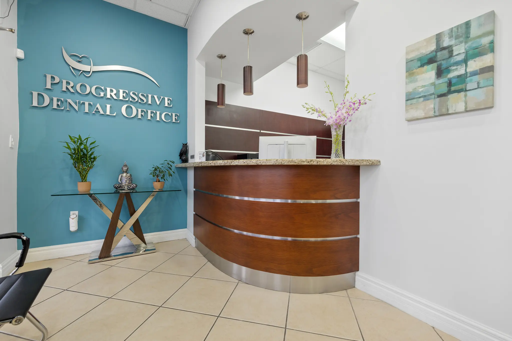 Front desk at Progressive Dental Office